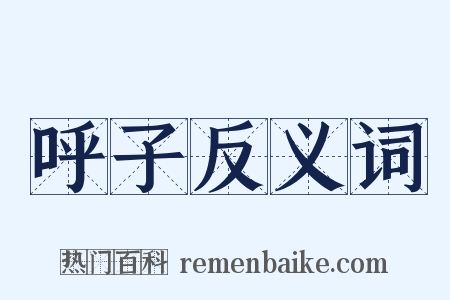 呼子反义词是什么意思的图片